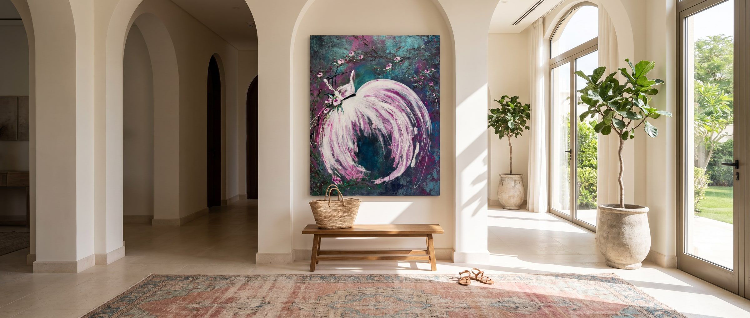 Roses on a Hanger by Nadia Swidan, shown in an interior setting